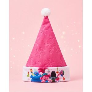DreamWorks‎ Trolls Kids Pink Santa Hat Christmas Snowflake Holiday Cap NWT